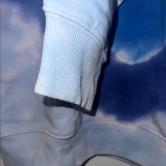 Red and Blue Tie-Dye Men's Sweater - Picture 4 of 6